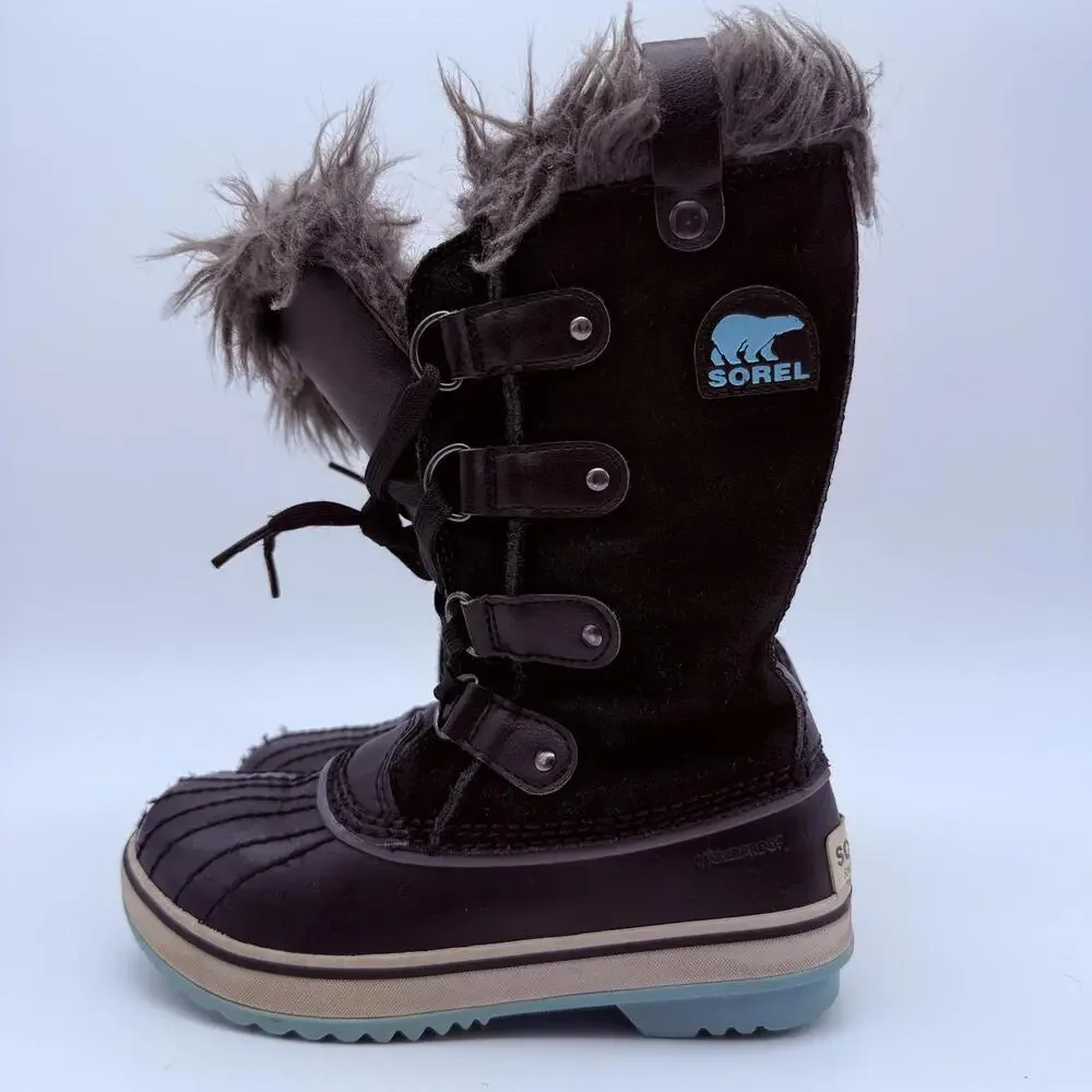 Sorel Youth Tofino Waterproof Winter Boots Black/Ice Size 1 - Picture 3 of 11